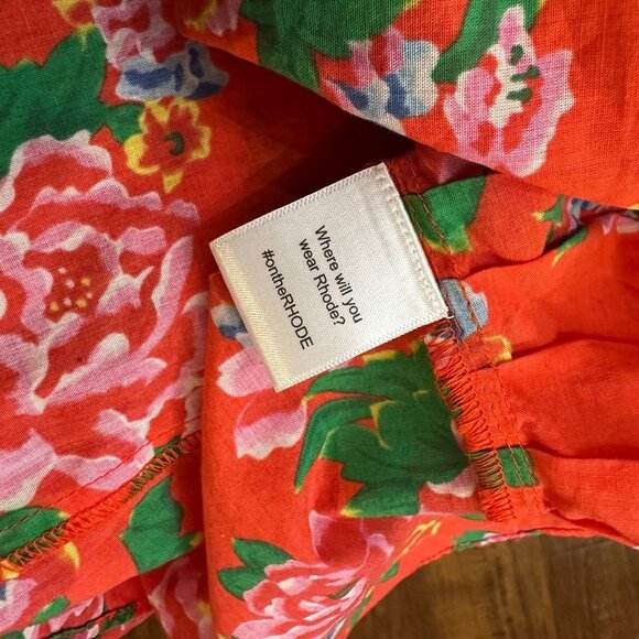 Rhode Pia Tapestry Print Puff Sleeve Mini dress - Picture 6 of 8